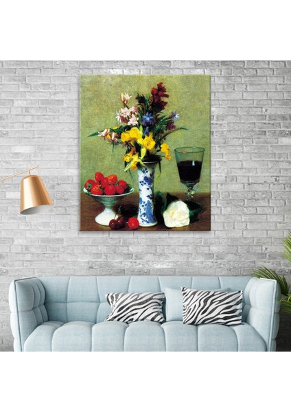 Çiçek ve Meyvelerle Natürmort, 1865 Tablo fiyatları