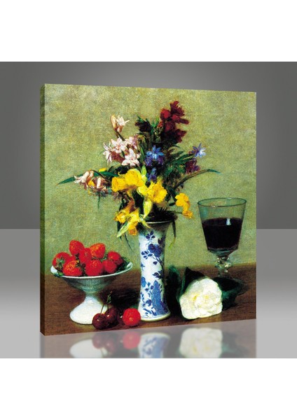 Çiçek ve Meyvelerle Natürmort, 1865 Tablo modelleri