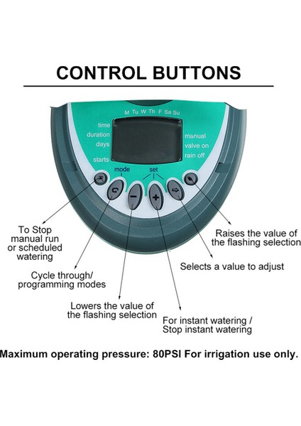 Bahçe Sulama Zamanlayıcı Ev Bahçe Sulama Kontrol Sistemi
