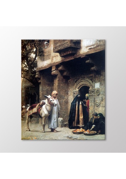 Kahirede Bir Sokak Görüntüsü 1878 Tablo