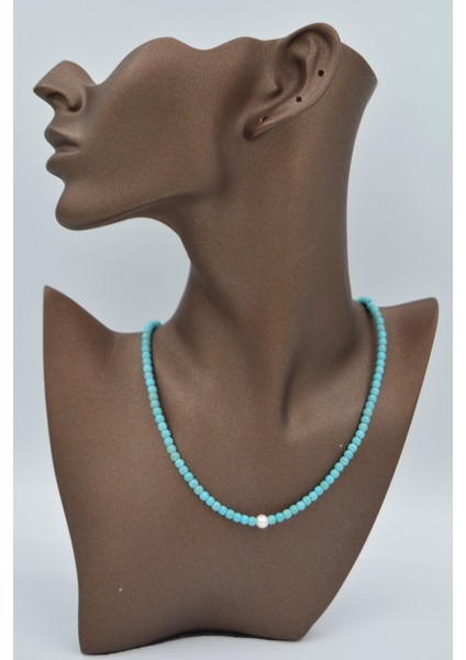 Inci ve Turkuaz T Kilit Kolyesi fiyatları