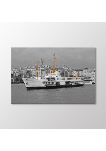 Vapur ve Galata Kulesi Tablo