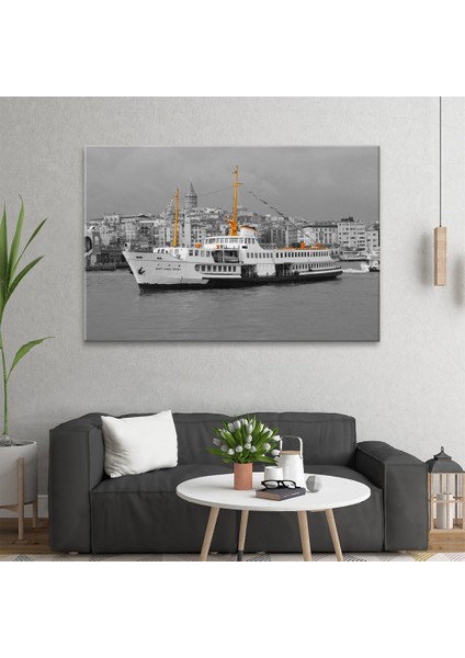 Vapur ve Galata Kulesi Tablo
