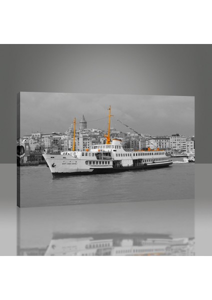 Vapur ve Galata Kulesi Tablo