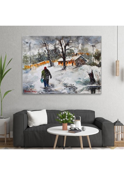 Suluboya Karlar Altındaki Ev Tablo fiyatları