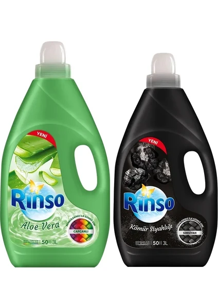 Rınso Sıvı Aloe Vera Renklıler 3 Lt Rınso Sıvı Komur Sıyahlıgı ﻿3 Lt