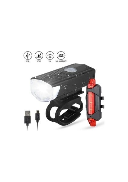 Şarjlı Bisiklet Lambası Feneri Ön Far Arka Stop Aydınlatma Seti fiyatları