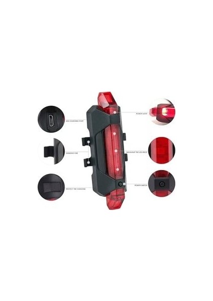 Şarjlı Bisiklet Lambası Feneri Ön Far Arka Stop Aydınlatma Seti indirimleri