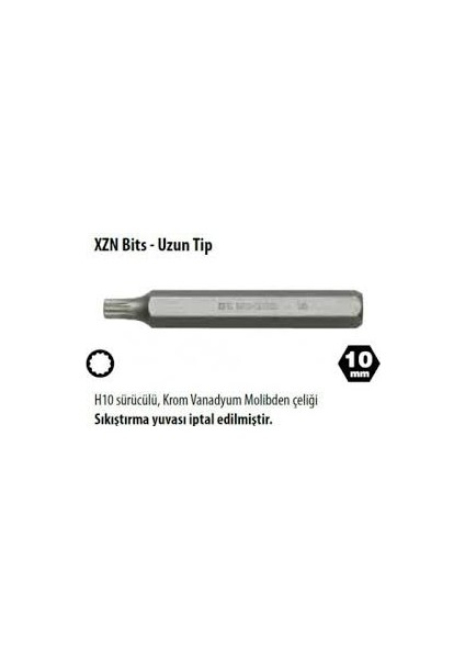 Xzn Bits Uç 10*75mm M12 Cb/3114G