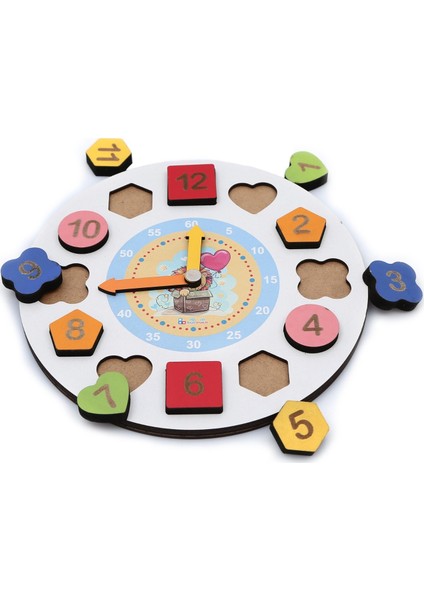 Wooden Toys Eğitici Geliştirici Geometrik Şekilli Bultak Saat fiyatları