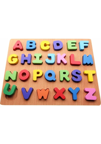 Wooden Toys Ahşap Eğitici Geliştirici Kabartmalı Alfabe Seti