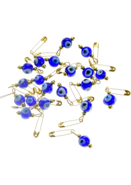 Hdmarketim Maşallahlık Iğneli Cam Nazar Boncuğu 20 Adet 1,cm 5967