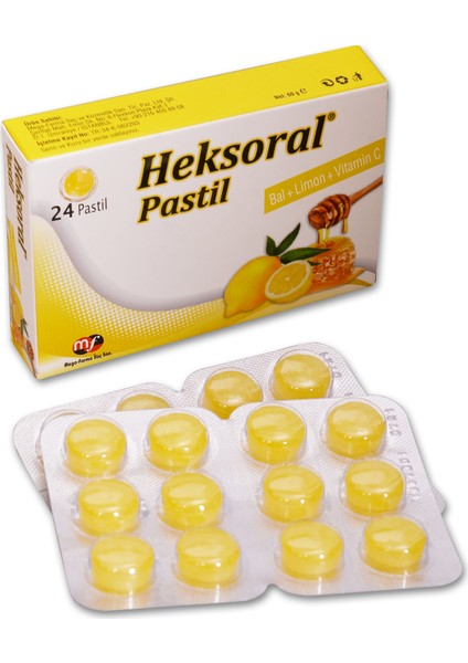 Heksoral Pastil Bal+Limon + Vitamin C