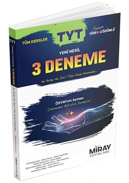 TYT Tüm Dersler Yeni Nesil 3 Deneme