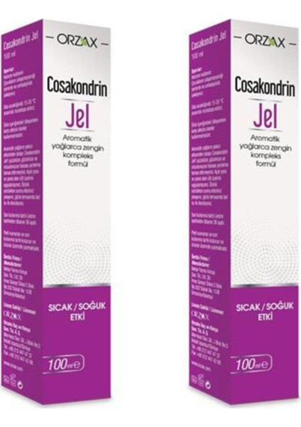 Cosakondrin Kompleks Jel Aromatik Yağlar Içeren Formül 100 ml x 2