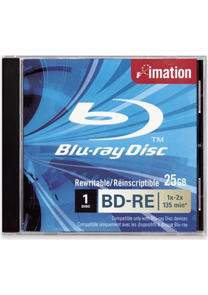 Bd-Re 25 GB 2x  Yazılabilir Kutu Blu-Ray 1 Adet