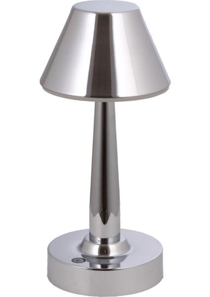 ML-64006-K Krom Kaplama Masa Lambası LED Metal Pleksi 11cm