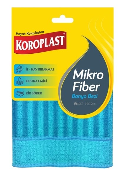 Mikrofiber Banyo Bezi 2li - Set 6'lı