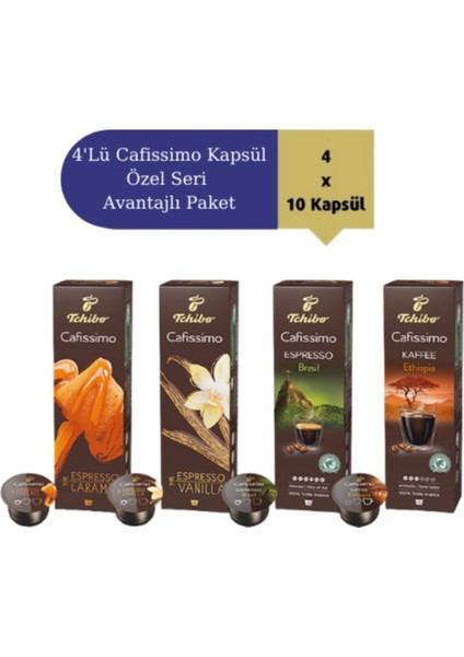 4'lü Cafissimo Kapsül Özel Seri 4X10 Kapsül Paketi