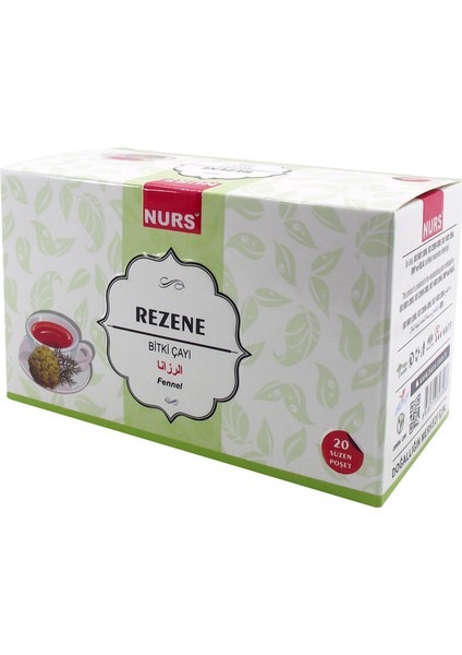 Rezene Çay Bitki Karışımlı 20 Adet Bardak Poşet