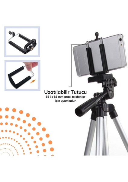 360 Derece Ayarlanabilir Katlanabilir Profesyonel Çekim Fotoğraf Makinası 105 cm Tripod modelleri