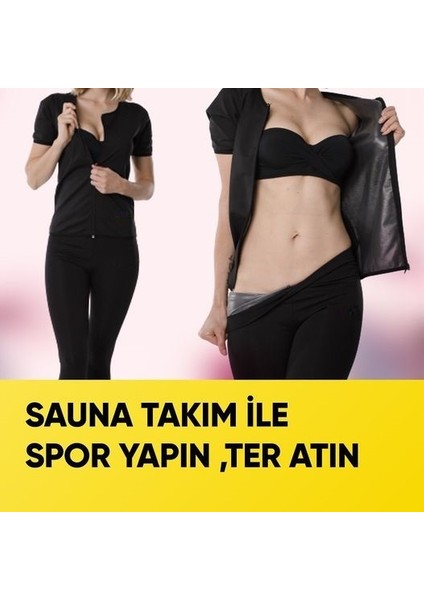 Dr. Cornell Termal Sauna Fermuarlı Kısa Kollu Takım Sweat Sweet Sauna Pro Extra Terletici Özellikli