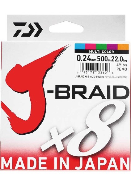 Jbraid 8b 500M Multi Color Ip Misina