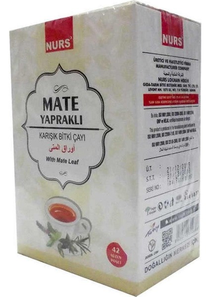 Mate Yapraklı Bitki Karışımlı Çay 42'libardak Poşet