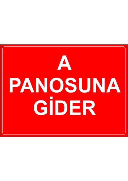 - A Panosuna Gider Levhası - Sac Malzeme 25 x 35 cm
