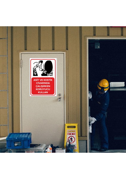 - Asit Ve Kostik Civarında Çalışırken Koruyucu Kullan Levhası - Sac Malzeme 25 x 35 cm modelleri