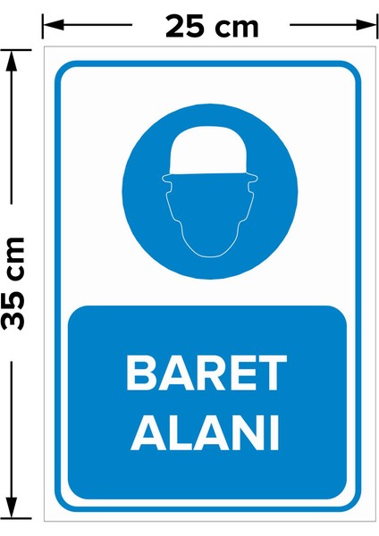 - Baret Alanı Levhası - Sac Malzeme 25 x 35 cm fiyatları