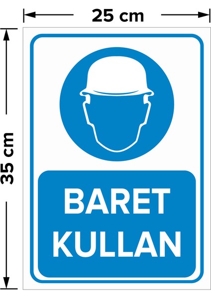 - Baret Kullan Levhası - Sac Malzeme 25 x 35 cm fiyatları