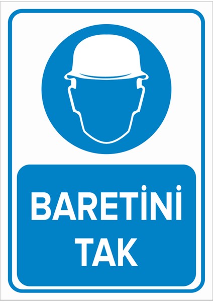- Baretini Tak Levhası - Sac Malzeme 25 x 35 cm