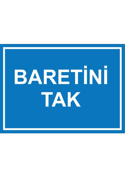 - Baretini Tak Levhası - Sac Malzeme 25 x 35 cm