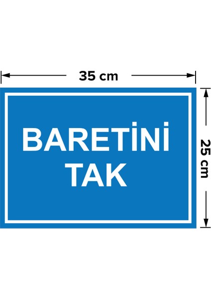 - Baretini Tak Levhası - Sac Malzeme 25 x 35 cm fiyatları