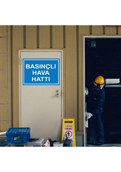 - Basınçlı Hava Hattı Levhası - Sac Malzeme 25 x 35 cm modelleri