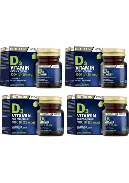 D3 120 Tablet - D Vitamin Takviyesi x 4 Adet