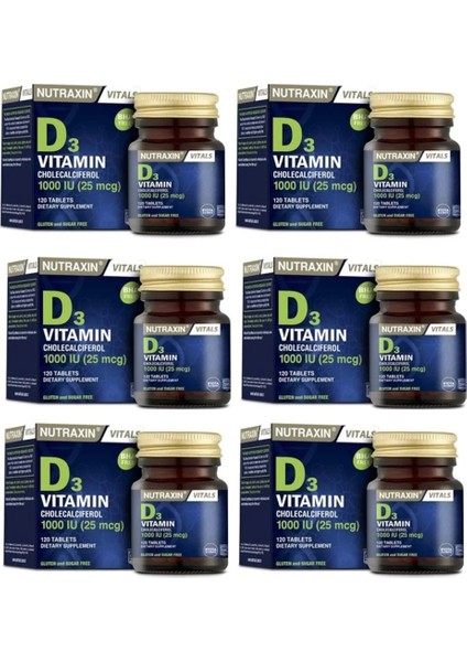 D3 120 Tablet - D Vitamin Takviyesi x 6 Adet