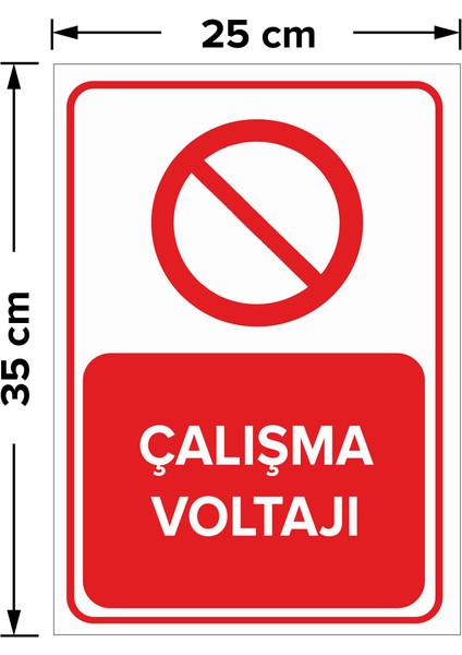 - Çalışma Voltajı Levhası - Sac Malzeme 25 x 35 cm fiyatları