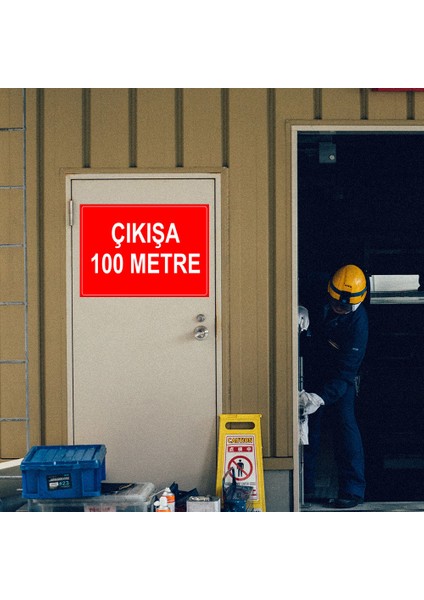 - Çıkışa 100 Metre Levhası - Sac Malzeme 25 x 35 cm modelleri