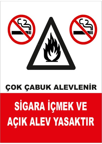 - Çok Çabuk Alevlenir Levhası - Sac Malzeme 25 x 35 cm