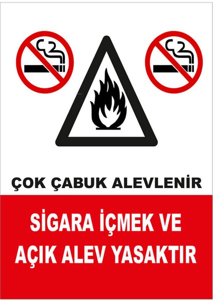 - Çok Çabuk Alevlenir Levhası - Sac Malzeme 25 x 35 cm