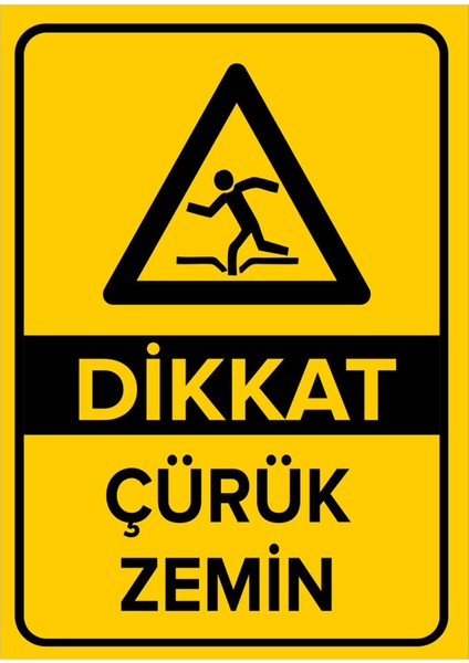 - Dikkat Çürük Zemin Levhası - Sac Malzeme 25 x 35 cm