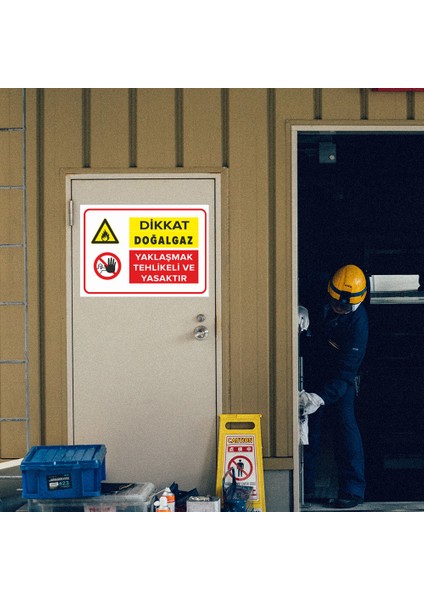 - Dİkkat Doğalgaz Yaklaşmak Tehlikeli Ve Yasaktır Levhası - Sac Malzeme 25 x 35 cm modelleri
