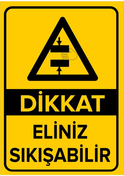 - Dikkat Eliniz Sıkışabilir Levhası - Sac Malzeme 25 x 35 cm