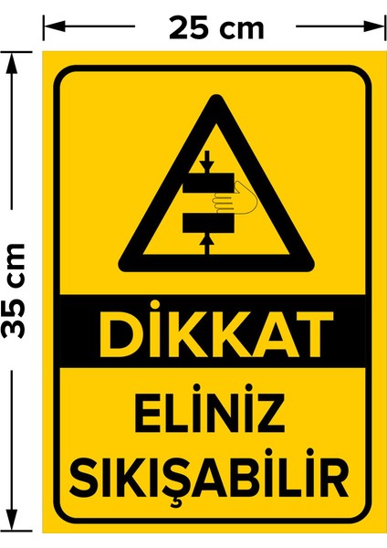 - Dikkat Eliniz Sıkışabilir Levhası - Sac Malzeme 25 x 35 cm fiyatları