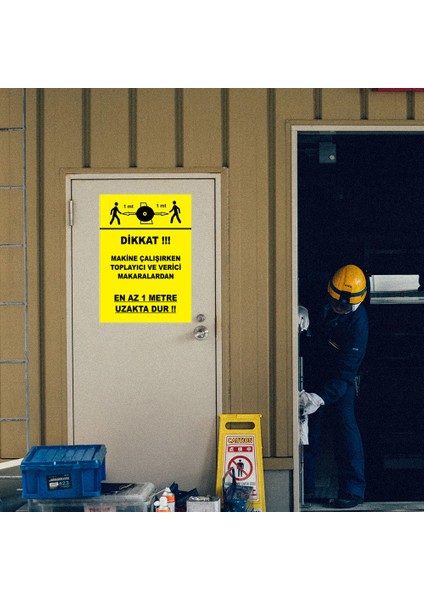 - Dikkat En Az1M Uzak Dur Levhası - Sac Malzeme 25 x 35 cm modelleri