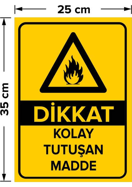 - Dikkat Kolay Tutuşan Madde Levhası - Sac Malzeme 25 x 35 cm fiyatları