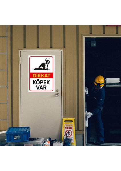 - Dikkat Köpek Var Levhası / Boston Terrier - Sac Malzeme 25 x 35 cm modelleri