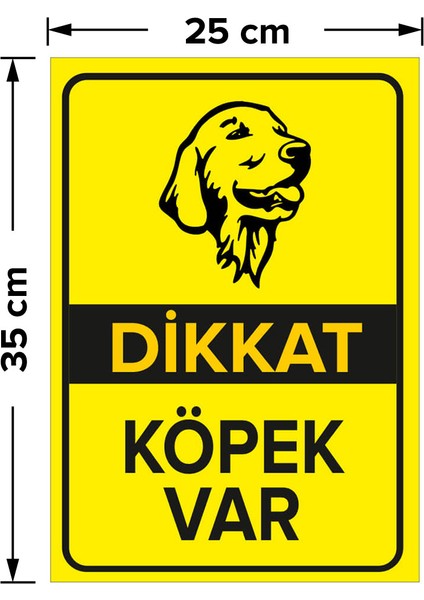 - Dikkat Köpek Var Levhası Golden Retriever - Sac Malzeme 25 x 35 cm fiyatları